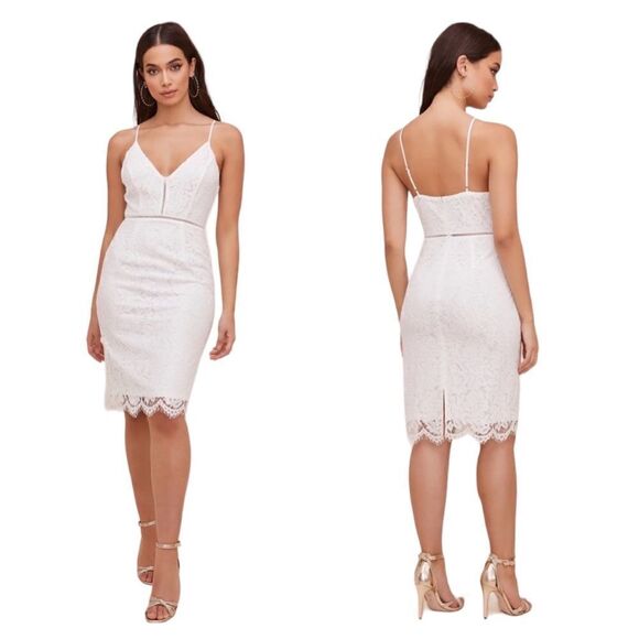 ASTR The Label White Lace Lattice Midi Dress  - Medium / M - Picture 11 of 11